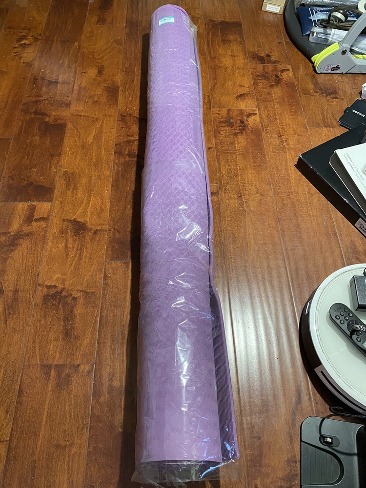 Large Yoga Mat 200x130cm Purple for Pilates Stretching Home Gym Workout
