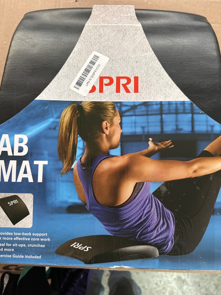 SPRI Ab Mat – Workout Accessory for Abdominal Exercises, Sit-Ups, Black