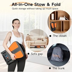 Pilates Board Reformer Set Portable Foldable Black Orange Bag Timer Rope Mat NEW