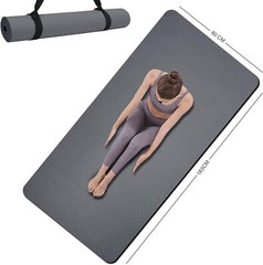 Yoga Mat Double-Sided Non Slip, 72” x 32” x 7mm – Extra Wide & Thick Yoga M…