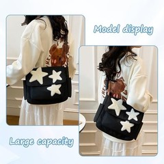 Messenger Bag for Women, Crossbody Y2K Messenger Bag with Star Purse, Large