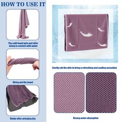 BBTO Cooling Towel Microfiber Ice Cool Cold Sport Face Small, Mixed Colors