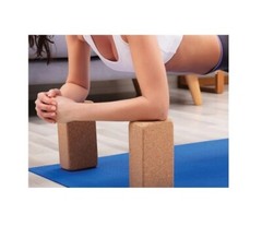 Kaytan Cork Yoga Block Brown Natural 1-Piece Fitness Pilates Meditation