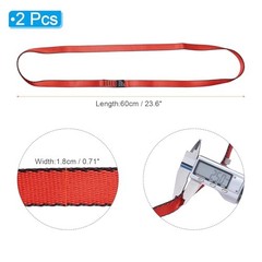 Nylon Climbing Slings, Strong Webbing Straps Rock Climbing Straps for 24″ Red
