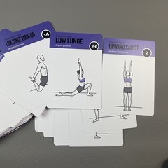 NewMe Fitness Yoga Exercise Cards 70 Pose Deck Workout Guide Beginners