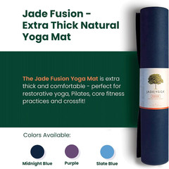 Jade Fusion Yoga Mat, Luxurious Comfort & Sturdy Workout Mats for Home Gym, 68″