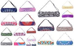 5 PC Wholesale Mandala Lot Yoga Bag Activities Pilates Carrier Indian Cotton Bag