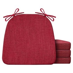 Chair Cushions for Dining Chairs Set of 4, Non Slip Kitchen Chair 4 Pack Red