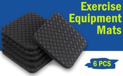 6 Pcs Walking Pad Mat, Treadmill Mat Pads, 4″ x 4″ x 0.2″ Double-Sided Non-Slip