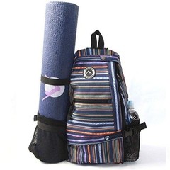 AURORAE Yoga Mat/Gym/Picklleball Cross-body Travel Sling Small, Purple Stripe