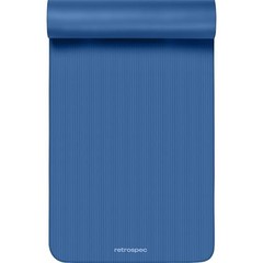 Solana Yoga Mat Thick 1/2in Non-Slip Workout Mat with Denim Blue 1/2 inch