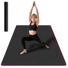 Extra Large Non-Slip Yoga Mat – Thick Durable Exercise Mat for Home Workout, Pil