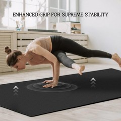 Extra Large Non-Slip Yoga Mat – Thick Durable Exercise Mat for Home Workout, Pil