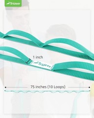 Trideer Stretching Strap Yoga Strap Yoga Band for Physical Therapy, 10 Loop Non-