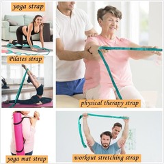 Light Green Yoga Strap – 10 Loops for Flexibility & Recovery | Durable Design
