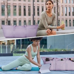 Gym Bag Ladies Yoga Bag Large Travel Bag with Shoe Bag & Wet Compartment Carry…