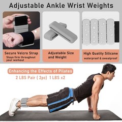Enigmayime Pilates Ring Kit Adjustable Ankle Wrist Weights Resistance Bands