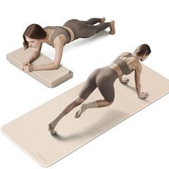 Foldable Fitness Yoga Mat | 2/5″ (10MM) Extra Thick | SGS Certified Non-Slip …