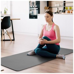 Fitvids 1/2-Inch Thick High Density Exercise Yoga Mat, Carrying Strap (Used)