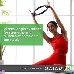 Gaiam Pilates Fitness Circle – Lightweight Foam Ring with Padded Handles for