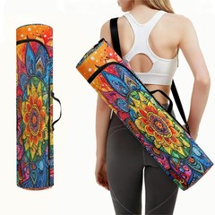 Mandala Yoga Mat Bag Carrier Full-Zipper Extra Large Size 20cm*76cm Adjustabl…