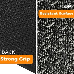 4x6ft Gym Floor Mat 10mm Thick – Large TPE/NPE Foam 4ft x 6ft x 10mm, black