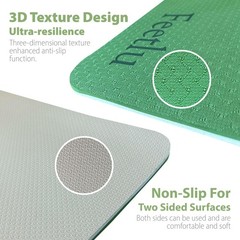 Yoga Mat with Strap – 10mm & 12mm Thick Yoga Mat, Non-Skid Dual Surface Wo