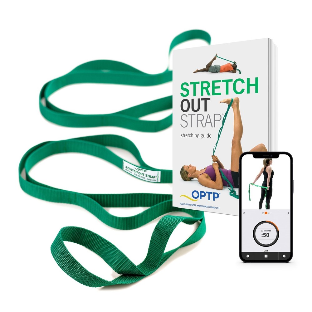 Stretch Out Strap for Flexibility & Mobility – Exercise Book Included, Ideal for