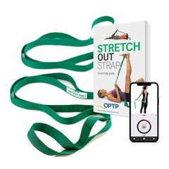 Stretch Out Strap for Flexibility & Mobility – Exercise Book Included, Ideal for