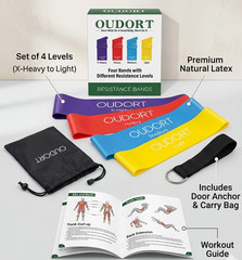 4Pcs SET Fitness Training Latex Bands Open Strength Training Resistance Band Gym
