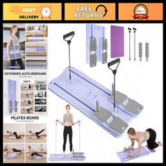 8-in-1 Foldable Pilates Reformer Board Set – Full Body Workout Machine with Resi