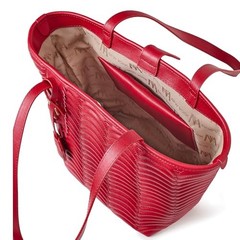 TOTE N°1 Large Structured Tote – Vegan Leather Shoulder Bag for Laptop and Red