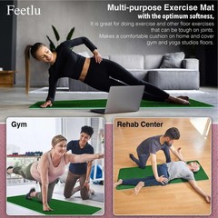 Yoga Mat with Strap – 10mm & 12mm Thick Yoga Mat, Non-Skid Dual Surface Wo