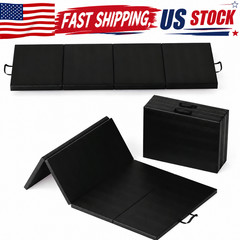 Folding Gymnastics Mat 4 Panels 2″ Thick High-density Epe Foam Pu Leather