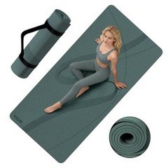 Yoga Mat High Density Exercise Mat, 76″x32″x0.27″Thick Wide & Large Olive Green