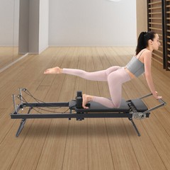 Pilates Reformer,Dpiolrcag Foldable Pilates Machine & Equipment for Home Black