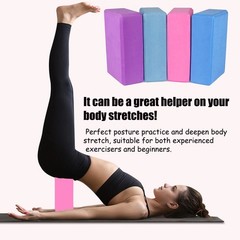 Yoga Blocks 9”x6”x3”, 4 Pack High Density Yoga Brick Foam Blocks to Improv…
