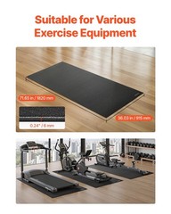 6mm 915x1820mm PVC exercise equipment mat, non-slip durable protector