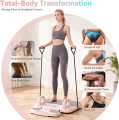 6-in-1 Foldable Pilates Reformer Board for Home Workout & Core Training