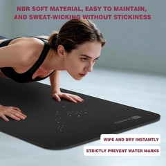 Extra Thick NBR Yoga Mat Women & Men 10mm Thick 72”x24” Large Exercise Mat