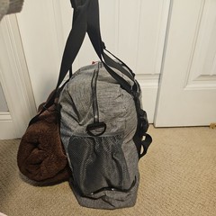 LUCKAYA LARGE YOGA TOTE STORAGE ATHLETIC GYM BAG MEN WOMEN BOOK GRAY SHOE POCKET