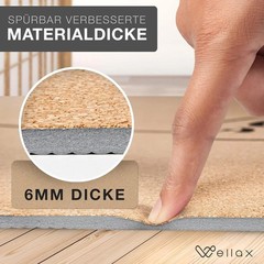 Yoga Mat Cork 100% Natural Yoga Mat Non Slip 185x66x0.6 cm Special…
