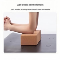 Cork Yoga Block Lightweight Pilates Tool for Home Gym & Travel Workouts