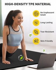 Versatile Extra Wide Yoga Mat 6’x4′ – Comfortable & Portable for All Levels