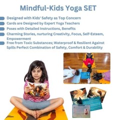 MindfulKids Yoga SET – Premium Eco Friendly MAT & CARDS, Creativity, Focus, Diva