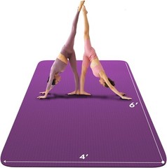 Large 6’x4′ Yoga and Pilates Mat – 6mm Thick Non-Slip Eco-Friendly Design