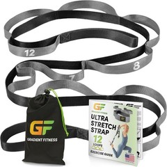 Yoga and Therapy Stretch Strap with 12 Loops – Designed for Maximum Comfort
