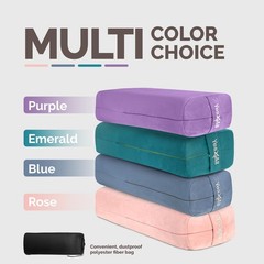 YOGA BOLSTER PILLOW for Meditation Balance Poses Triple-Layer Purple YES4ALL