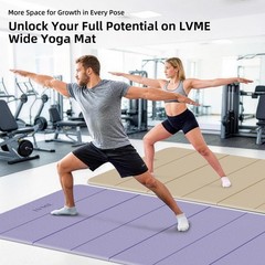 Large Yoga Mat 75″x31″, Foldable Yoga Mat & Travel Yoga Mat, Extra Wide 0.24″…