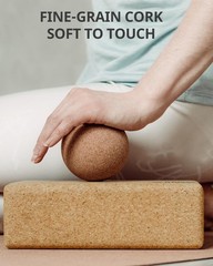 Cork Yoga Blocks, 2 Pack Yoga Blocks Natural Cork, High Density Yoga Block wi…